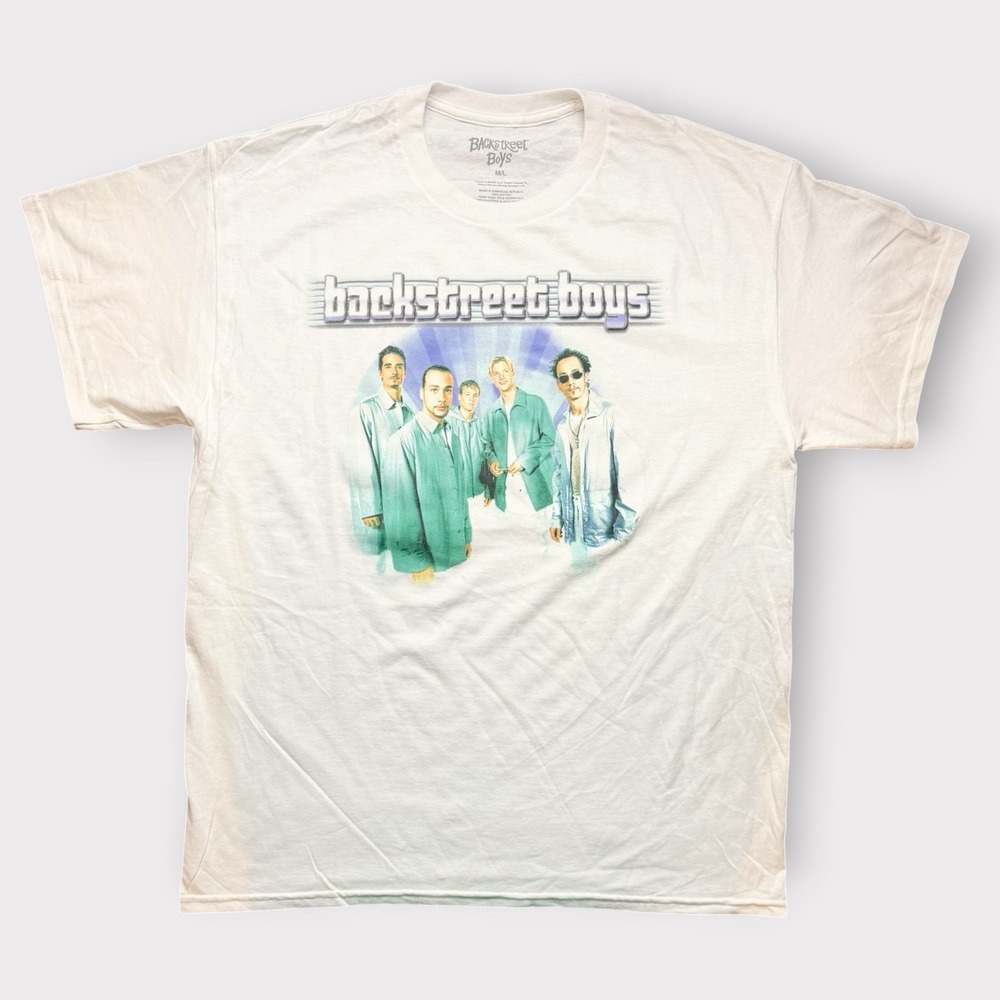 Backstreet Boys Millennium White Graphic T-Shirt Mens M/L 2024 Reprint Y2K Pop